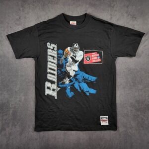 Vintage Raiders Nutmeg Shirt Mens Large Black ABC Monday Night Football 90s USA